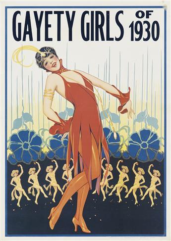 DESIGNER UNKNOWN. [GAYETY GIRLS / LARRY BENNERS FANTASIES.] Group of 3 posters. Circa 1930. Sizes vary.